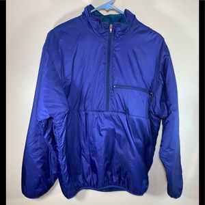 Patagonia Blue Long Sleeve Polyester 3/4 Zip front Jacket